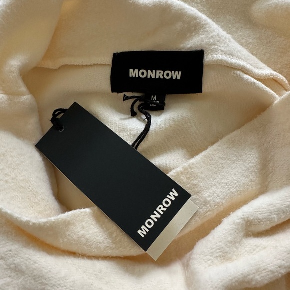 NWT Monrow Fuzzy Turtleneck In Ivory Size M - Picture 5 of 5